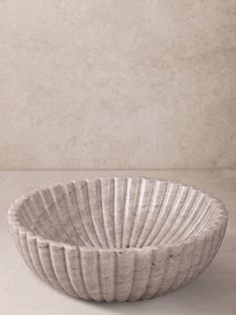GAURI KOHLI - Cairo Marble Bowl - Shades of beige and brown