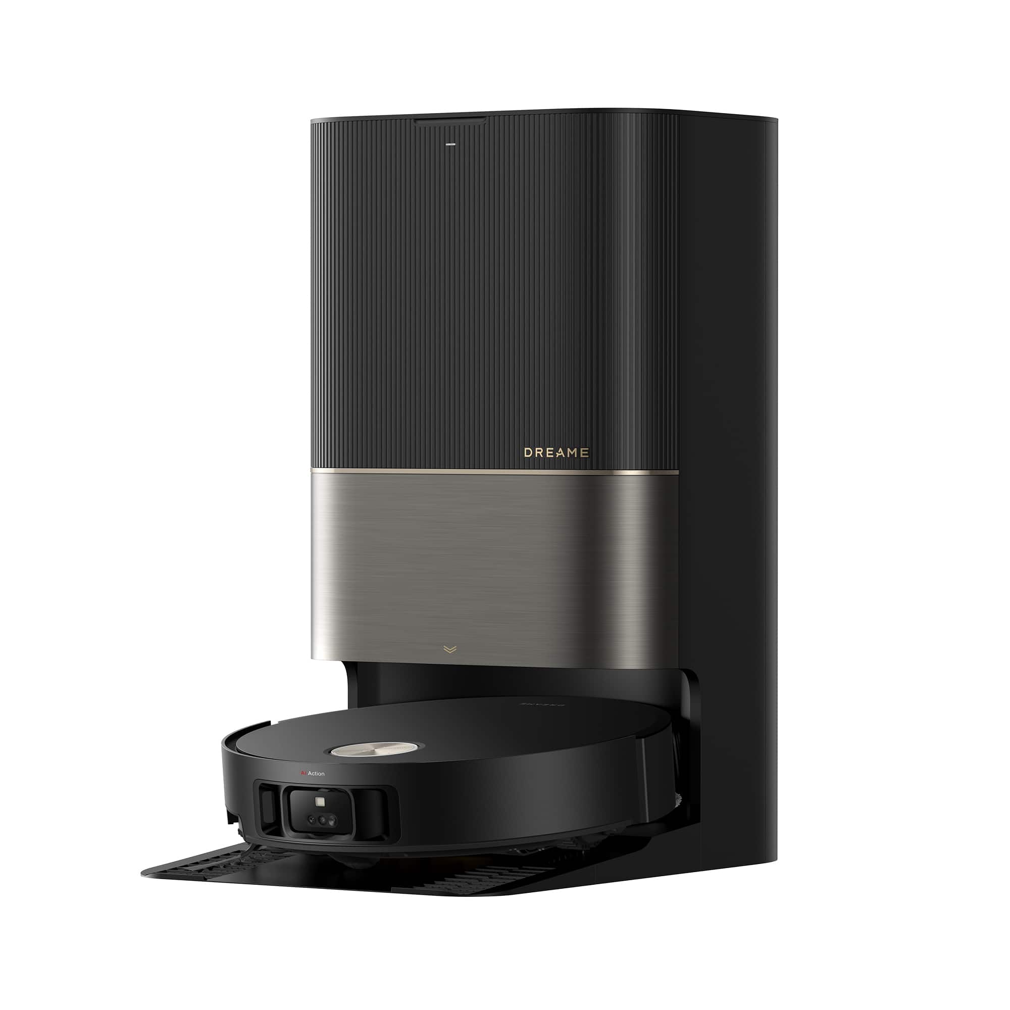 Front. Dreame - Dreame GoVac 800 Robot Vacuum and Mop, Auto-Empty, Mop Self-Clean, 20KPa Suction, Corner to Edge Clean, Detangle Brush - Black.