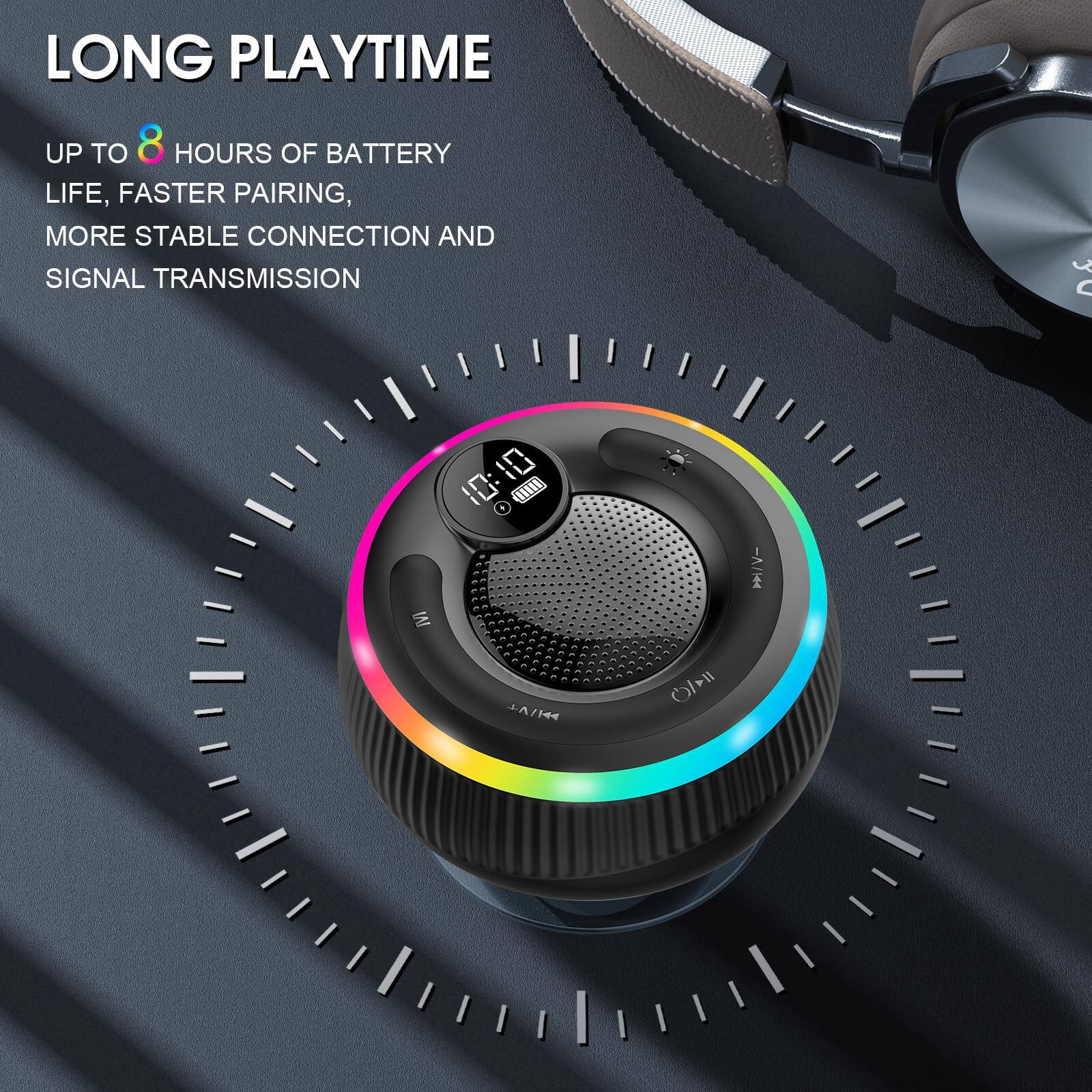 LONG PLAYTIME  
UP TO 8 HOURS OF BATTERY LIFE, FASTER PAIRING, MORE STABLE CONNECTION AND SIGNAL TRANSMISSION