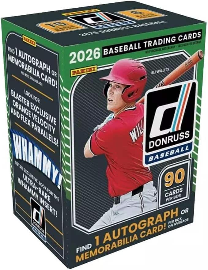 2026 Panini Donruss Baseball Trading Card Blaster Box price history on PriceWatchPro