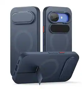 SURITCH - Case for Google Pixel 10a Phone, Compatible with MagSafe,Protective Cover with Camera Cover & Adjustable Metal Kickstand - Deep Blue