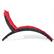 Left. Costway - Folding Patio Rattan Lounge Chair Chaise Cushioned Portable Garden Lawn - Red.