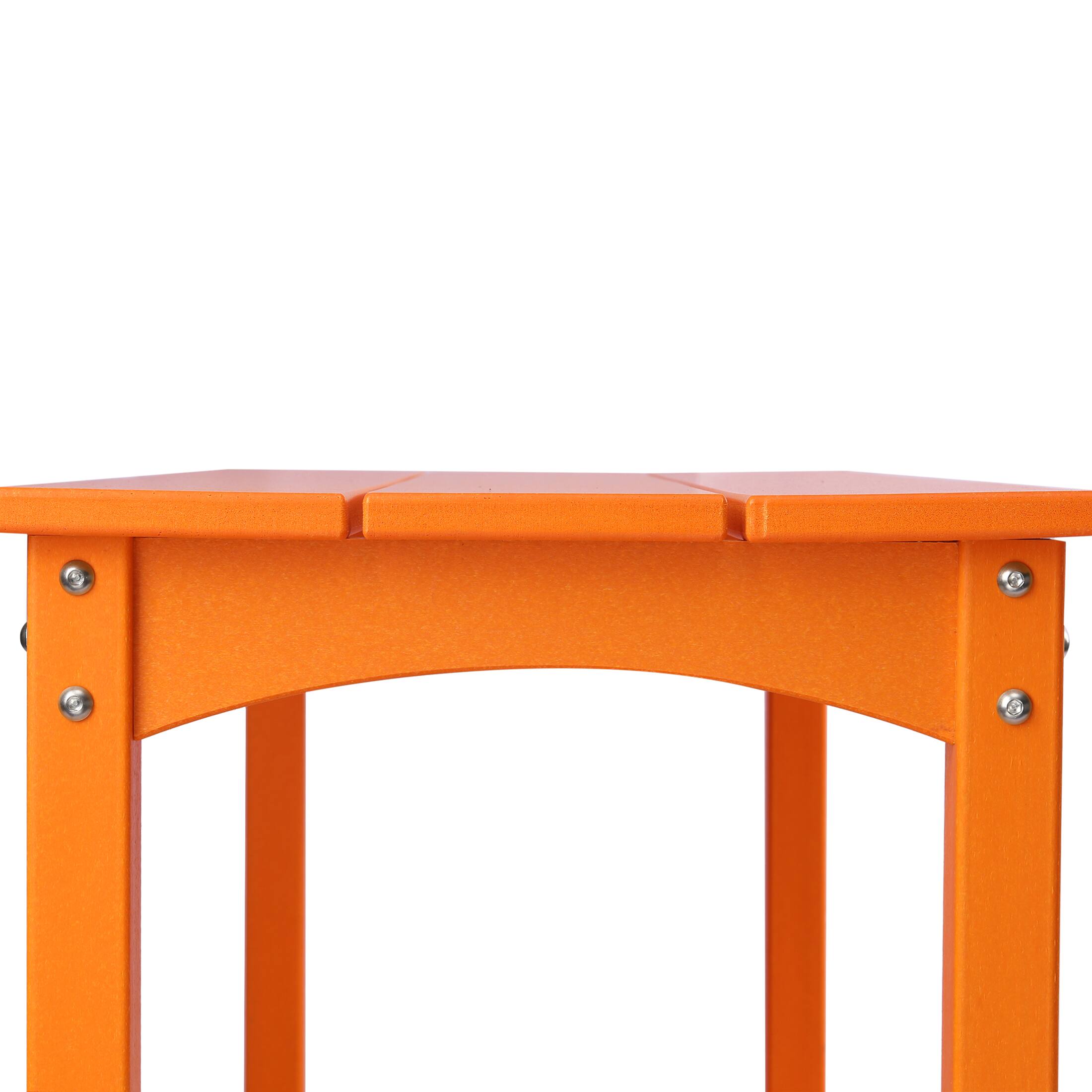 Alt View 5. WestinTrends - WestinTrends Malibu 55" Outdoor Patio HDPE Adirondack 2-Tier Shelf Console Table - Orange.