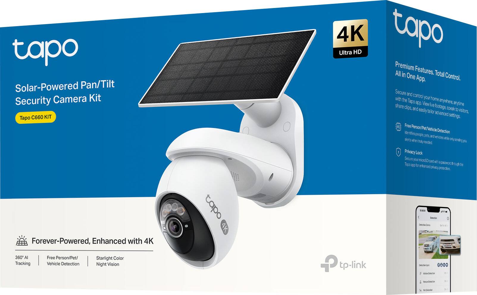 TP Link Tapo Wireless Pan Tilt Security 4K Ultra Camera, 360