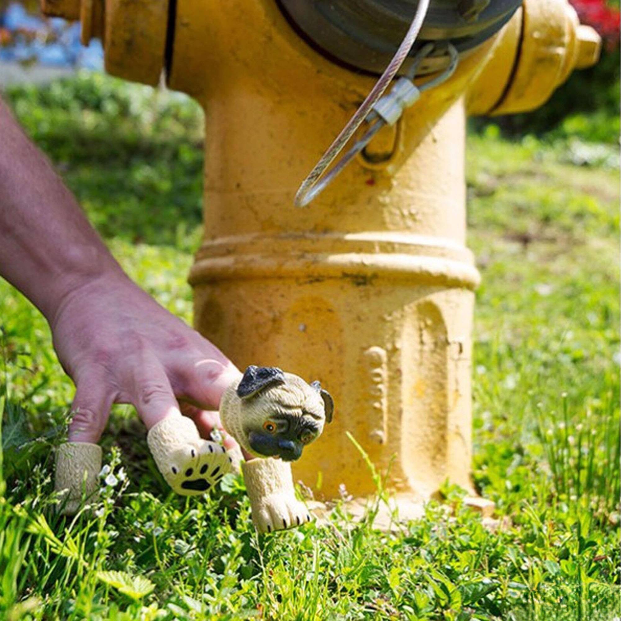Alt View 2. Accoutrements - Handipug Finger Puppet (5-Pieces) - Multi-Color.