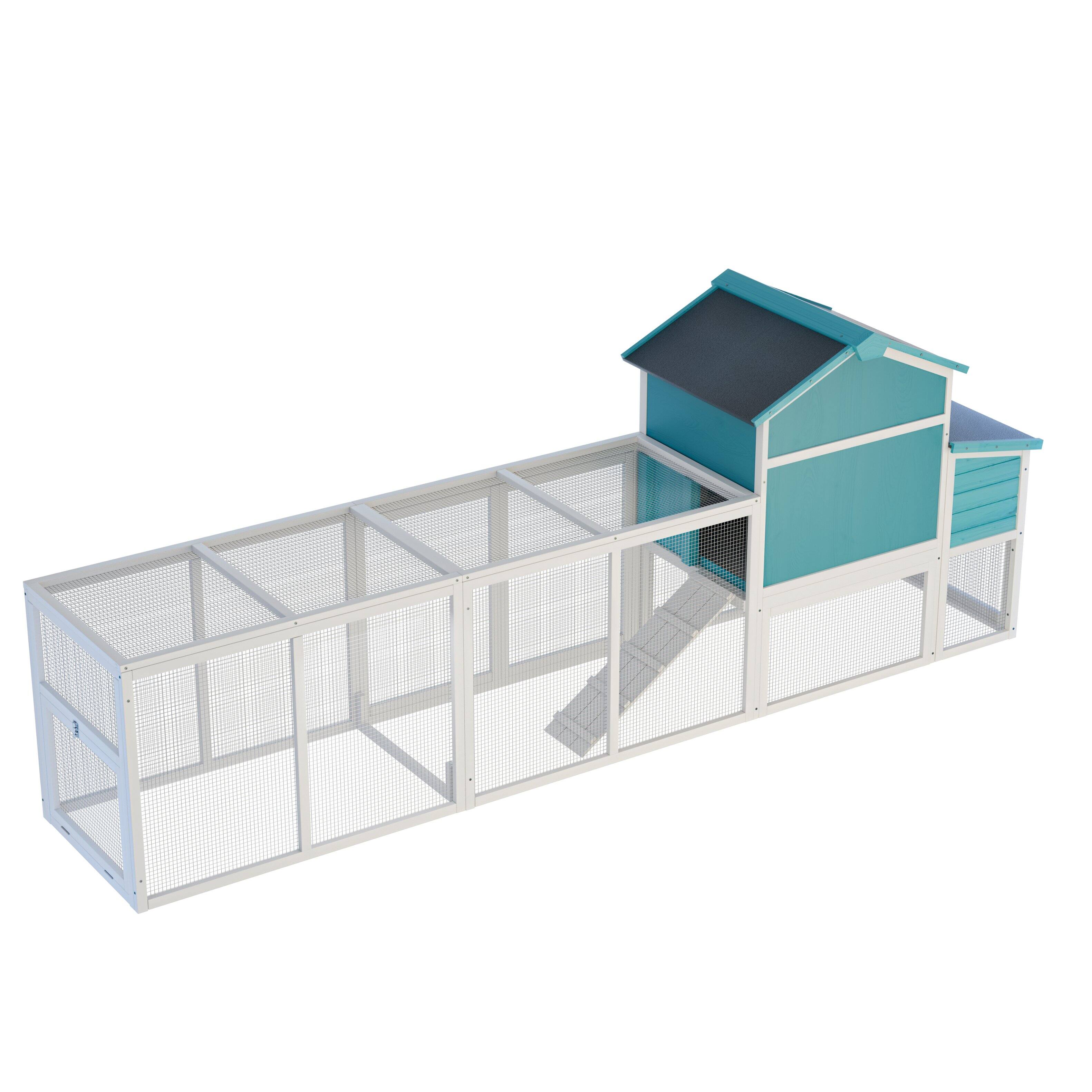 Alt View 4. APRILSOUL - Wooden Chicken Coop for Easy Cleanin Large Outdoor Poultry Cage for Chickens Ducks and Small Animals.