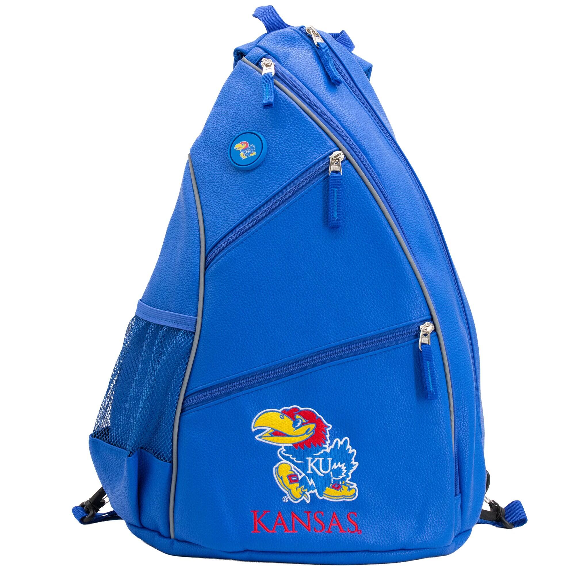 Front. Team Golf - Kansas Jayhawks Embroidered Team Backpack - Multicolor.