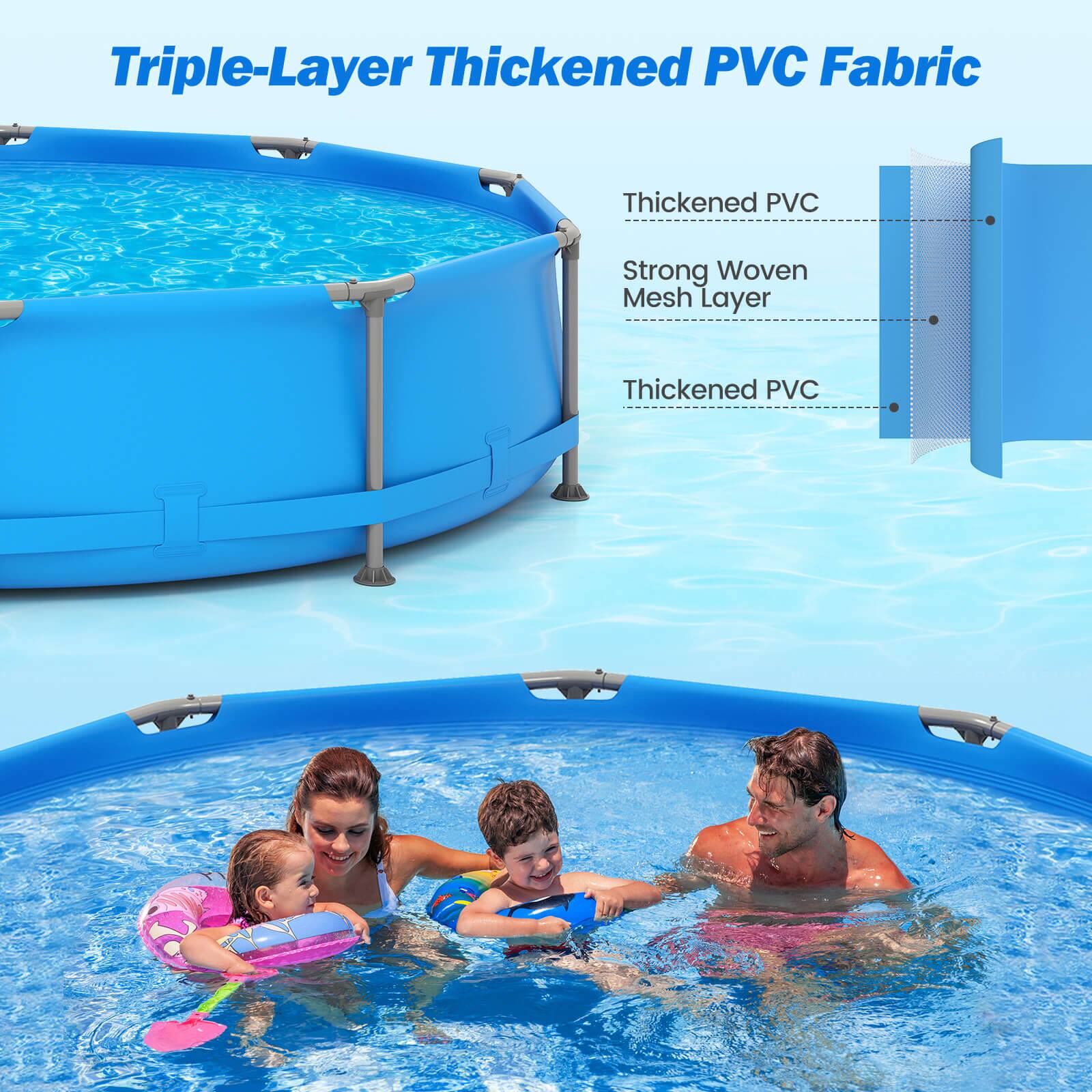 Triple-Layer Thickened PVC Fabric

- Thickened PVC
- Strong Woven Mesh Layer
- Thickened PVC