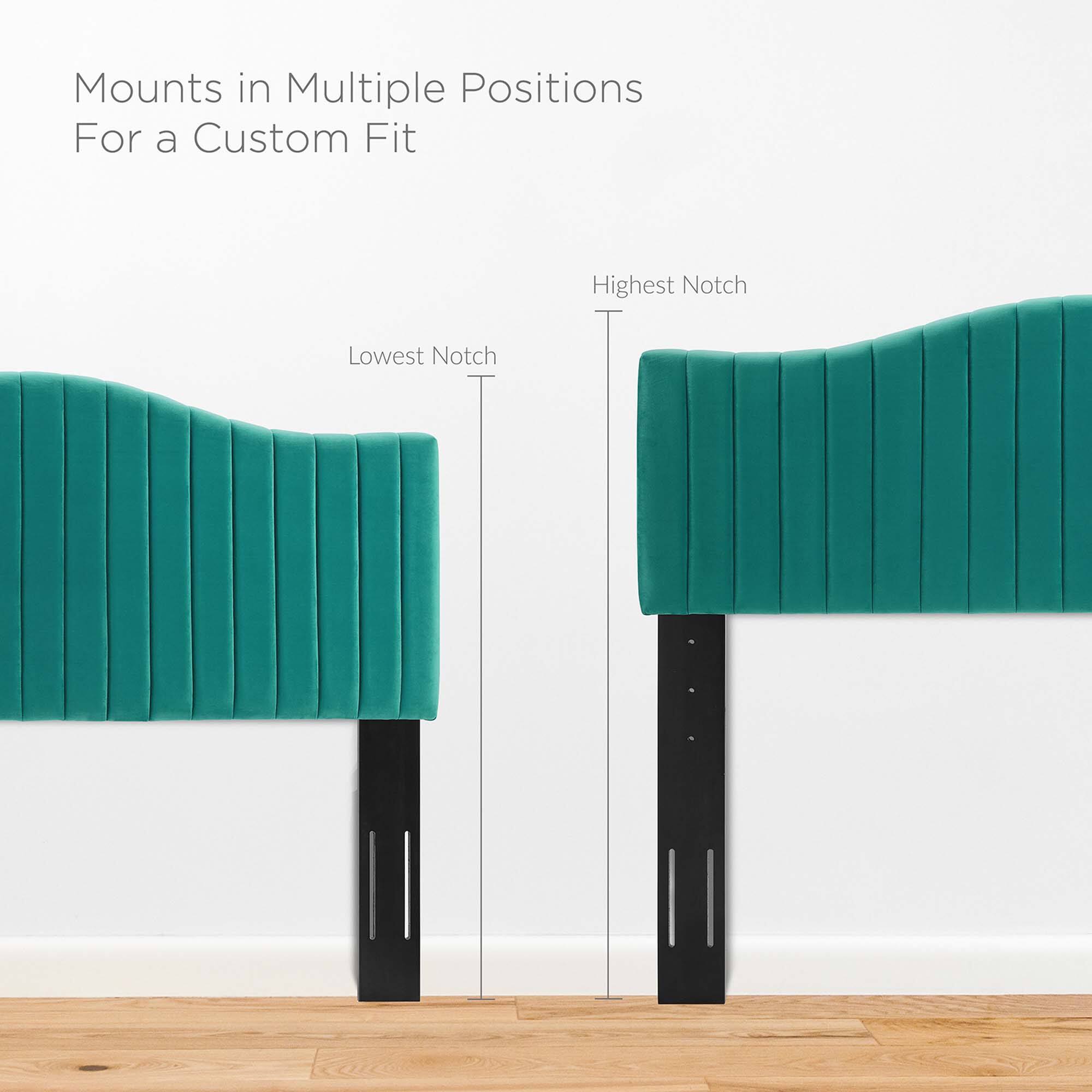 Mounts in Multiple Positions  
For a Custom Fit  

Lowest Notch  
Highest Notch