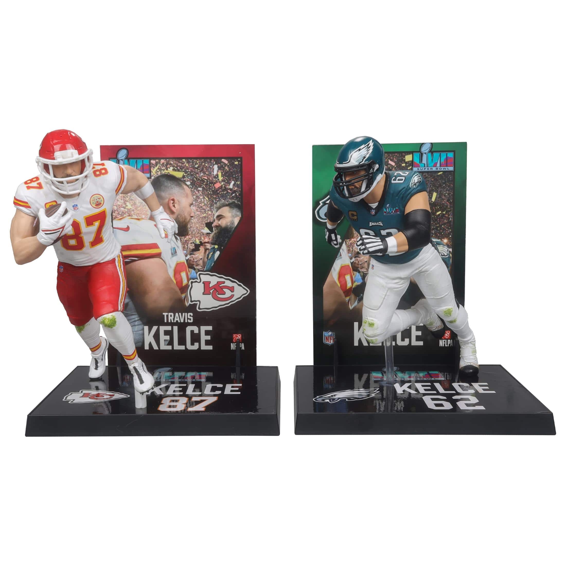 McFarlane Toys - NFL McFarlane Figure Set |Travis Kelce & Jason Kelce - Black/Red