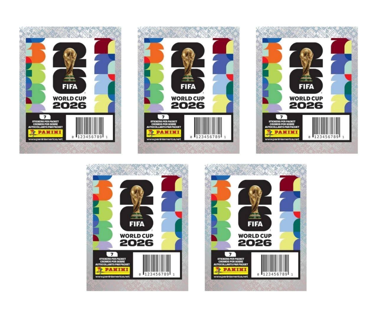 FIFA WORLD CUP 2026  
7 STICKERS PER PACKET  
AUTOCOLLANTS PAR POIQUET  
PANINI  
www.paniniamerica.net  
0 123456789 1