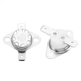 Unique Bargains - 2pcs KSD301 Thermostat 160°C/320°F 10A Normally Open N.O Thermal Cutoff Switch for Microwaves/Oven Ceramic - Silver