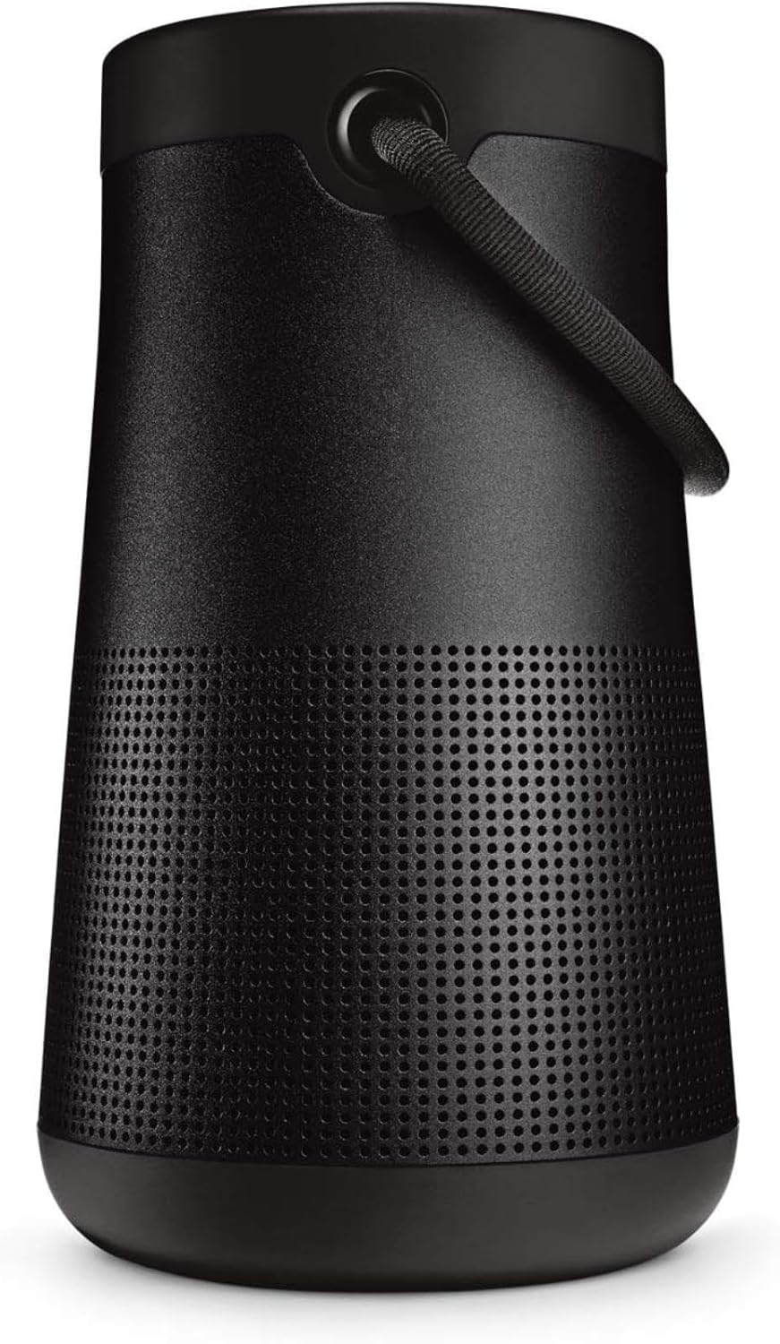 Angle. Bose - Bose SoundLink Revolve+ (Series II) Bluetooth Speaker Bundle with Fast Charger, Portable Speaker with Microphone (Black) - Black.