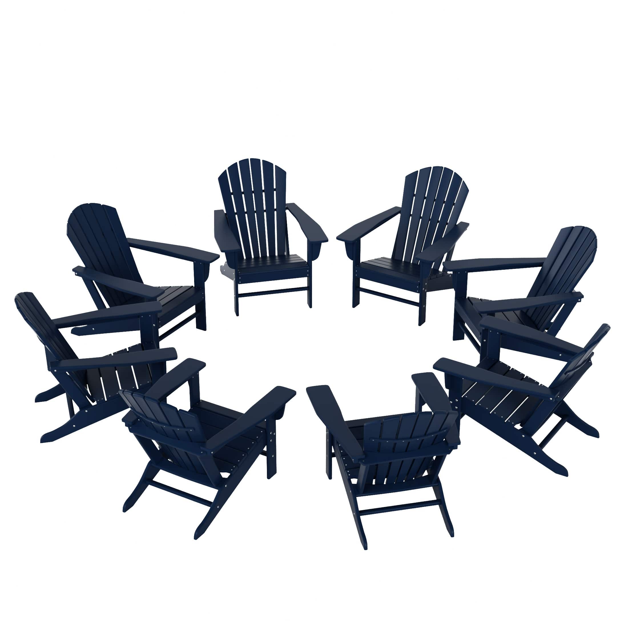 WestinTrends - Dylan Outdoor Adirondack Chair (Set of 8) - Navy Blue price history on PriceWatchPro