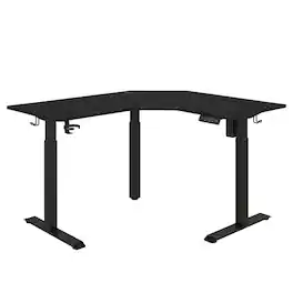 KOWO - K314 Corner Electric Height Adjustable Standing Desk - Black
