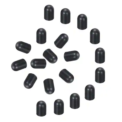 Front. Unique Bargains - 20pcs 4.5mm Conductive Silicone Rubber Replacement Tips for Capacitive Touch Screen Stylus Pen - Black.