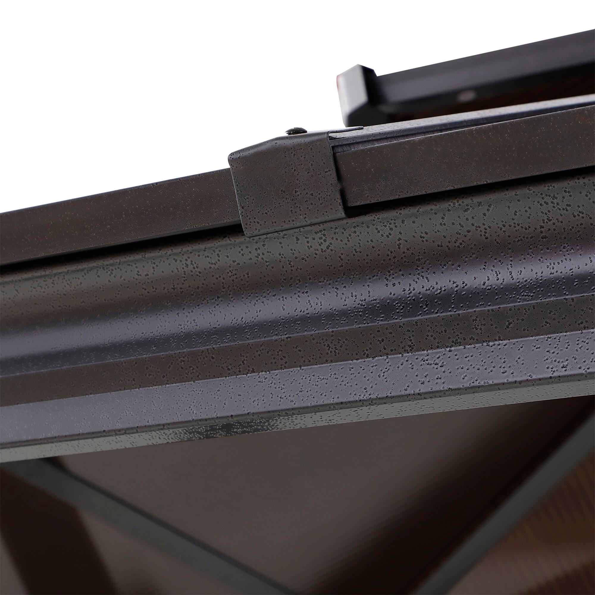 Alt View 7. Outsunny - 9' x 5' Grill Gazebo, Hardtop BBQ Gazebo Canopy with 2-Tier Polycarbonate Roof, Shelves Serving Tables and Hooks - Black.