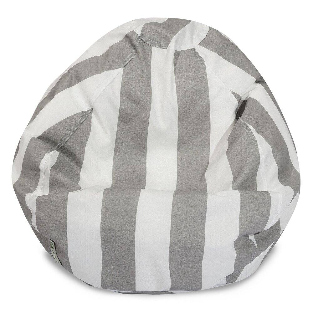 Majestic Home - Small Bean Bag Vertical Stripe - Gray