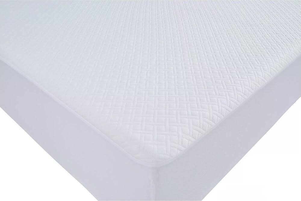 Left. Ashly - Basic White Full Mattress Protector - White.