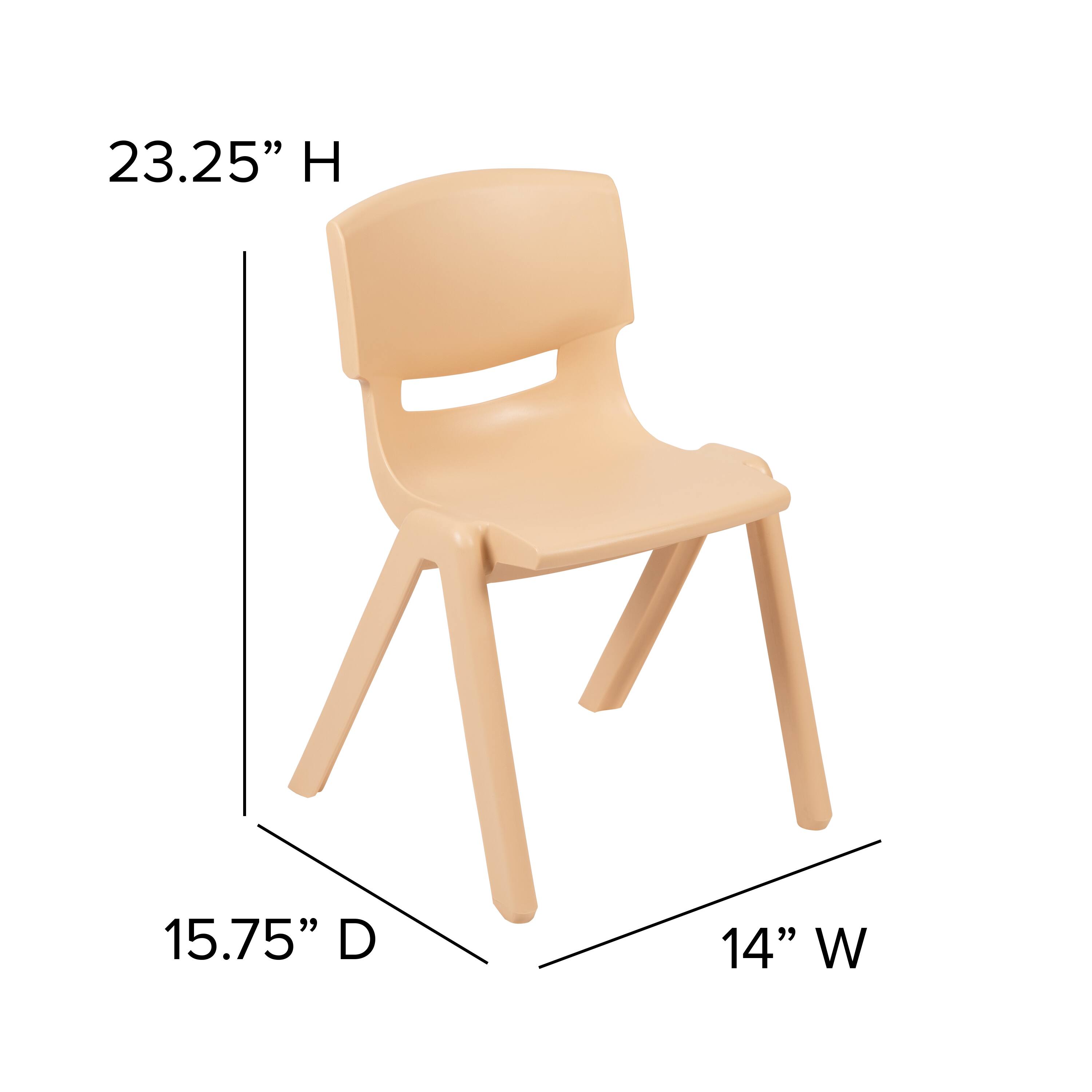 23.25" H  
15.75" D  
14" W
