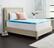 Left. Sealy - 3”Gel Memory Foam Mattress Topper with Cover - Blue.