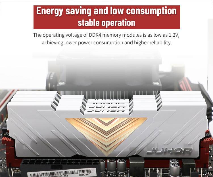 Energy saving and low consumption stable operation

The operating voltage of DDR4 memory modules is as low as 1.2V, achieving lower power consumption and higher reliability.