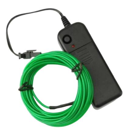 Front. Home Collection - 3.28Ft Battery Powered Neon LED EL Wire String Light Green - Green.