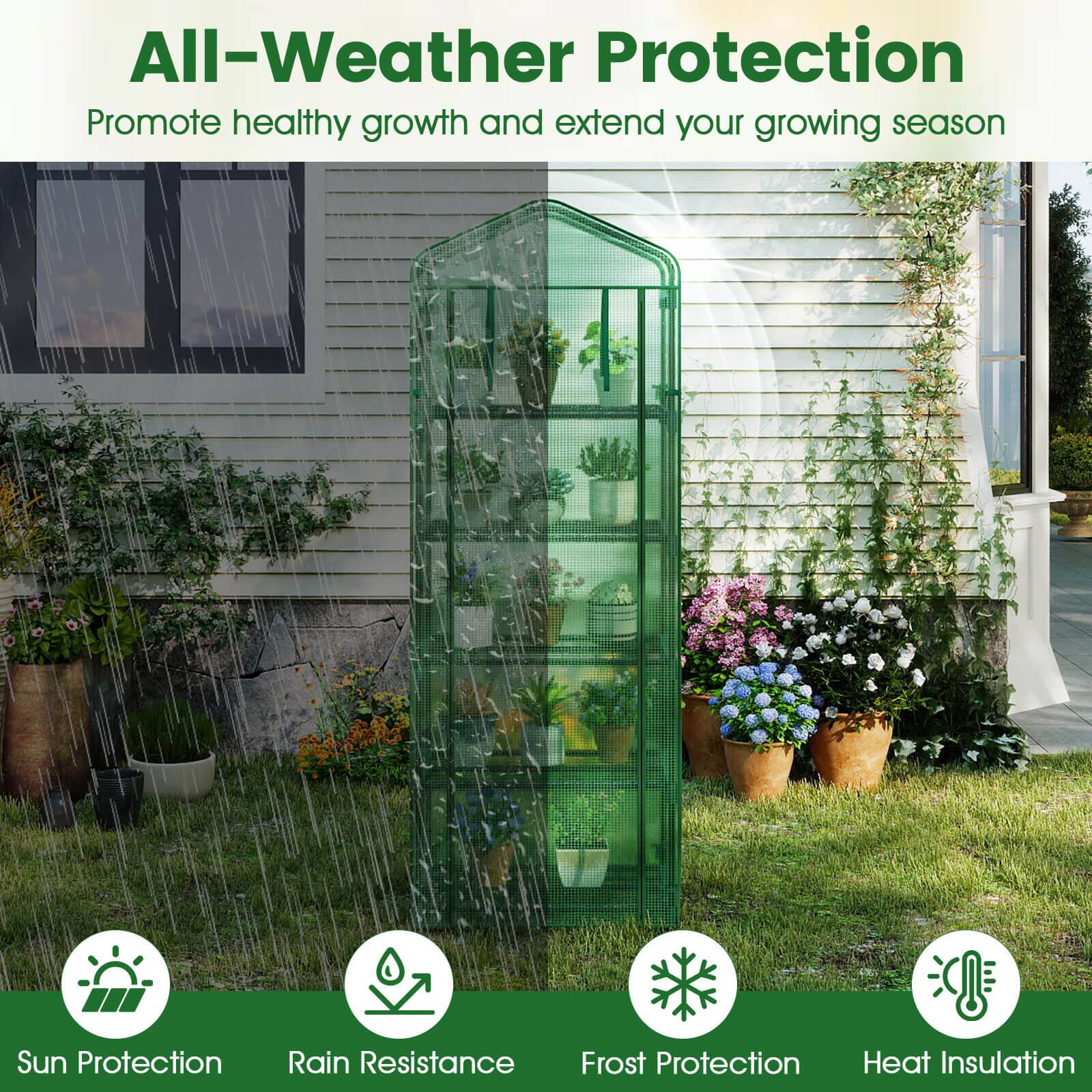 All-Weather Protection  
Promote healthy growth and extend your growing season  

Sun Protection  
Rain Resistance  
Frost Protection  
Heat Insulation