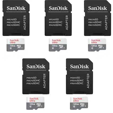 SanDisk microSD microSDHC ADAPTER microSDXC
SanDisk Ultra 128GB microSDXC I