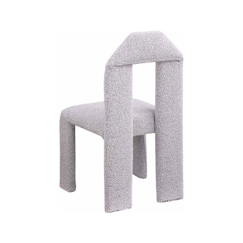 Alt View 4. Meridian Furniture - Bennett Taupe Boucle Fabric Dining Chair, Set of 2 - Brown.