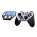 The text on the image reads "GAMESIR GAMESIR Y X A A." This is a description of the two game controllers, one black and one blue, which are both made by the company GAMESIR.