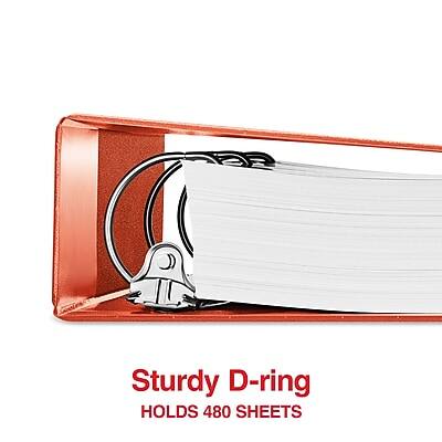 Sturdy D-ring  
HOLDS 480 SHEETS