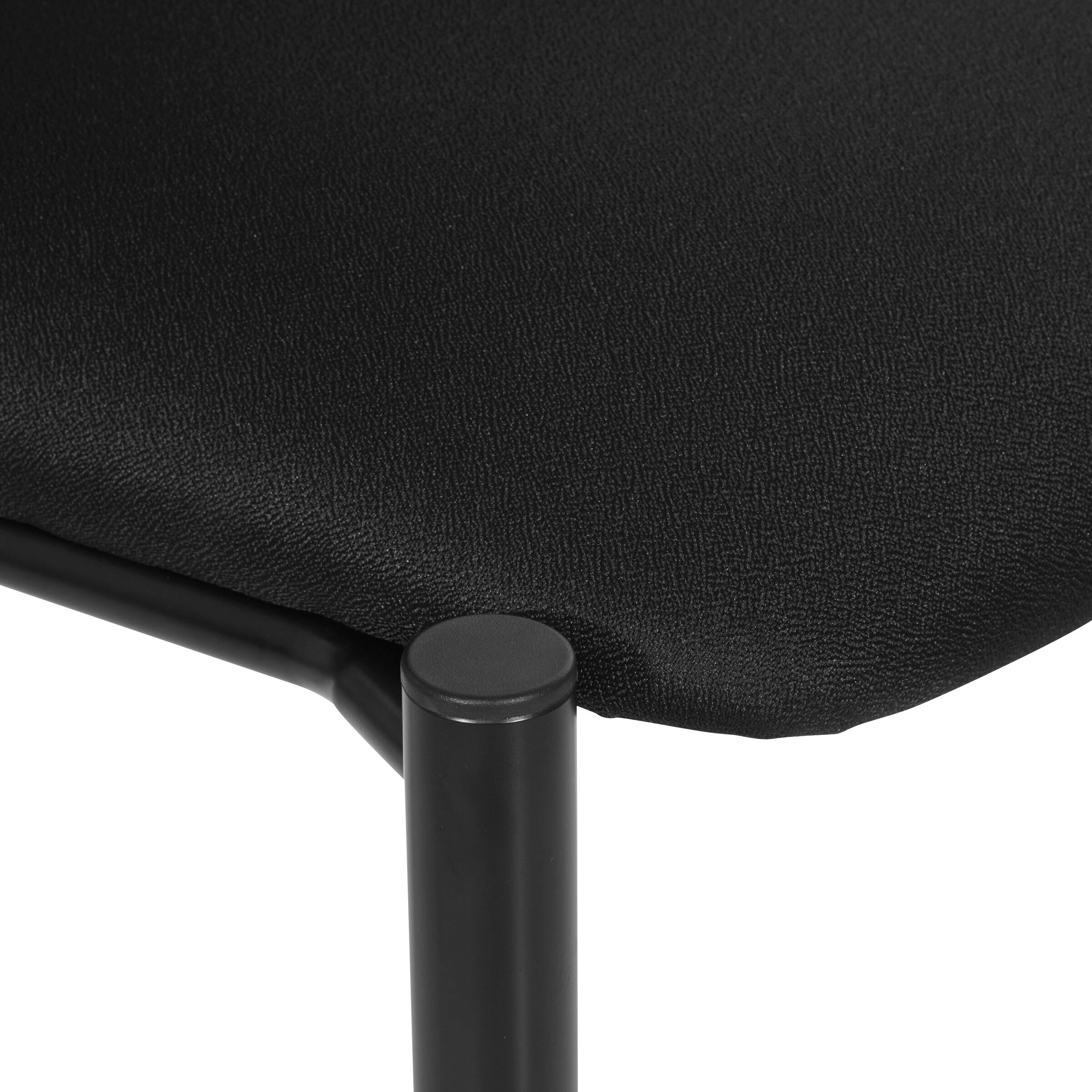 Alt View 2. Office Star Products - Big & Tall Office Guest chairs - Icon Black Fabric.