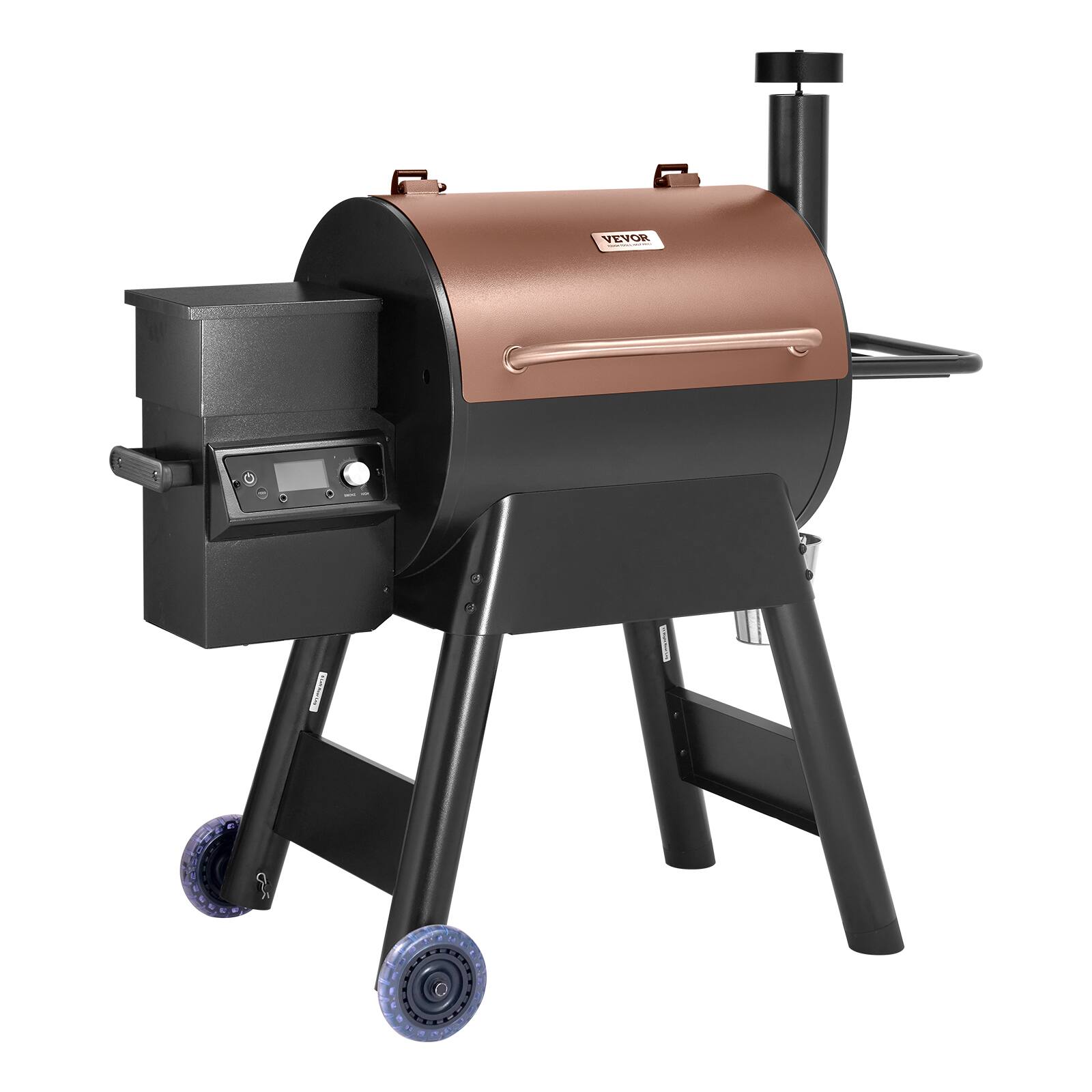 Alt View 5. VEVOR - Wood Pellet Grill Smoker, 8 in 1 BBQ Grills for Outdoor Cooking, 575 Square Inches Cook Area Electric Smokers - Black;Brown.