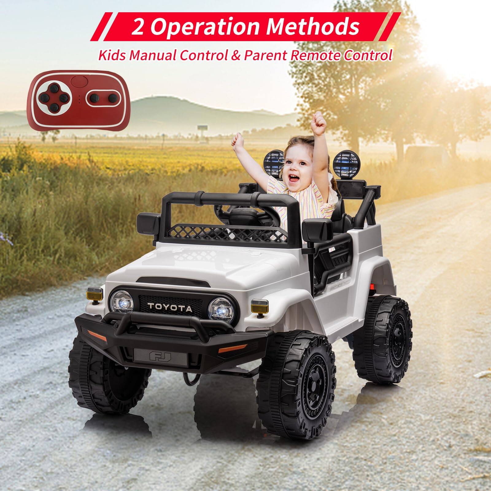 2 Operation Methods  
Kids Manual Control & Parent Remote Control