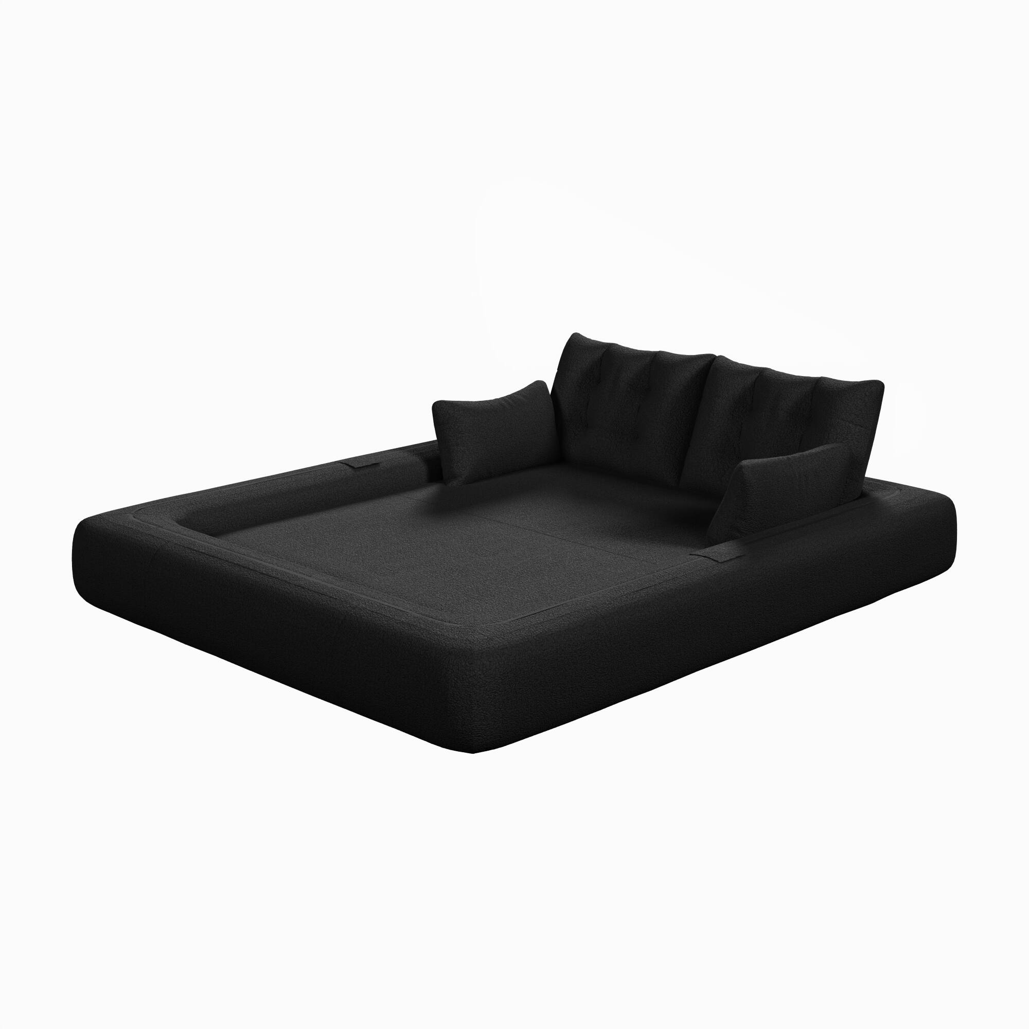 Alt View 10. GOODSILO - Multi-Functional Floor Sofa Bed | Versatile Seating & Sleeper with Removable Pillows for Modern Spaces - Black.