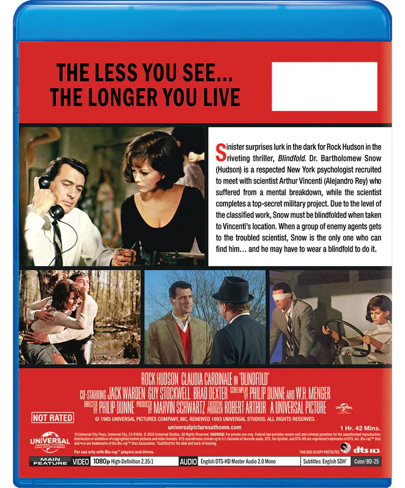 Back. Blindfold   - BLU-RAY.