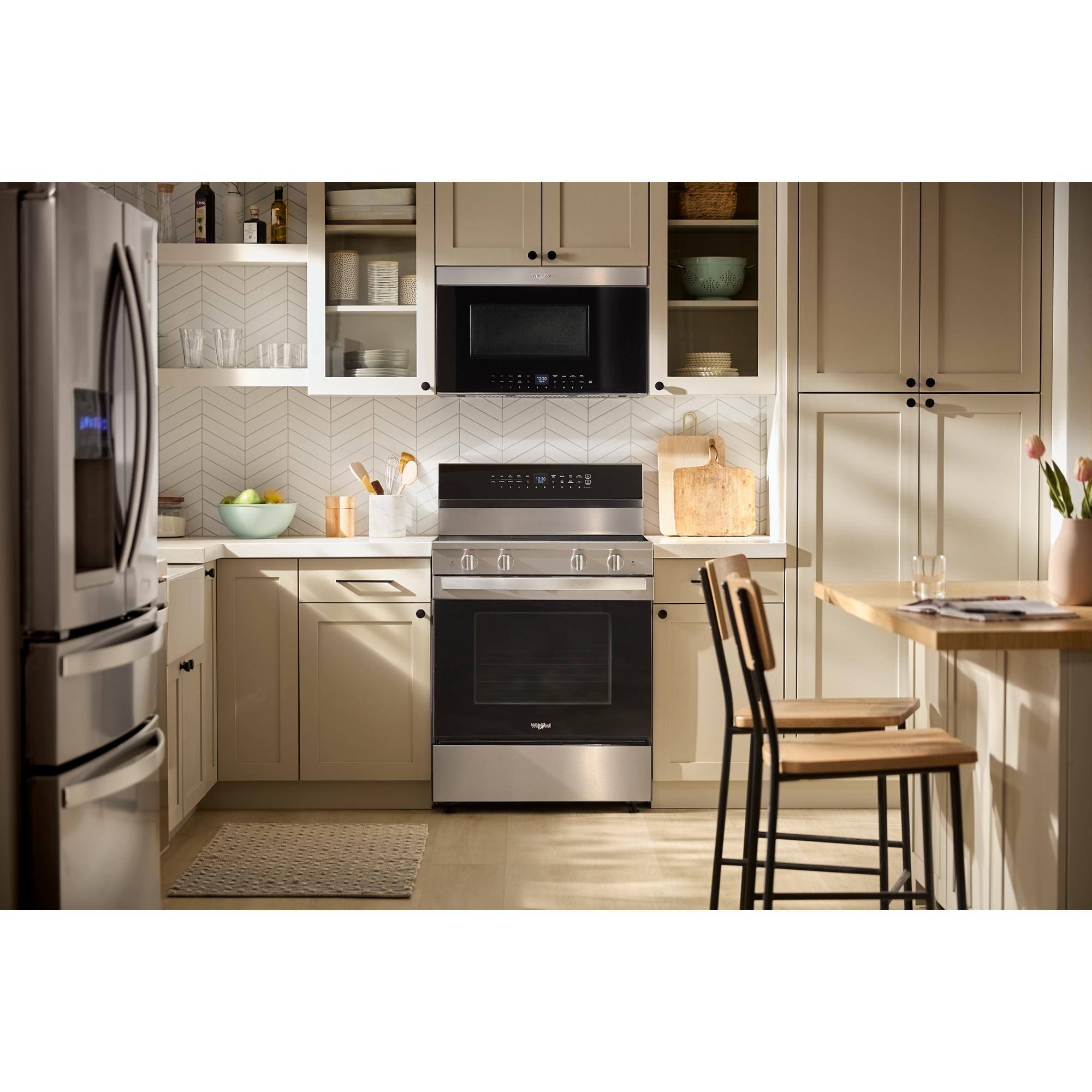 Alt View 11. Whirlpool - 5.3 Cu. Ft. Smart Electric Freestanding Range with Air Cooking Technology, No Preheat Air Fry, High Speed Preheat Oven - Fingerprint Resistant Stainless Steel.