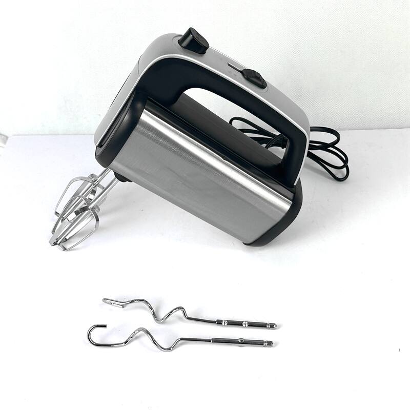 Alt View 3. Cluzine - 2 in 1 Multifunctional Electric Hand Mixer, 5 Speed Kitchen Appliance, Salad Mixer with Dough Hook Accessories - Black.