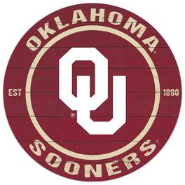 Jardine - Oklahoma Sooners 20'' x 20'' Indoor/Outdoor Circle Sign - Red