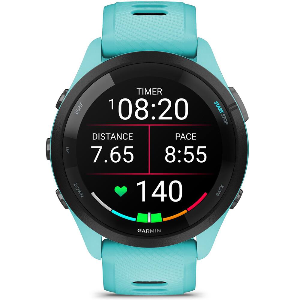 Garmin Forerunner 265 GPS Smartwatch Aqua/Black with 2 Year