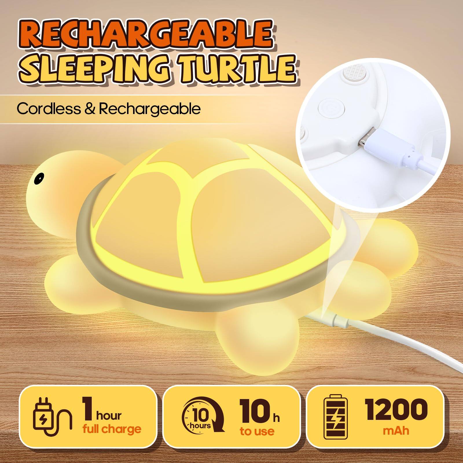 RECHARGEABLE SLEEPING TURTLE  
Cordless & Rechargeable  

1 hour full charge  
10 hours to use  
1200 mAh