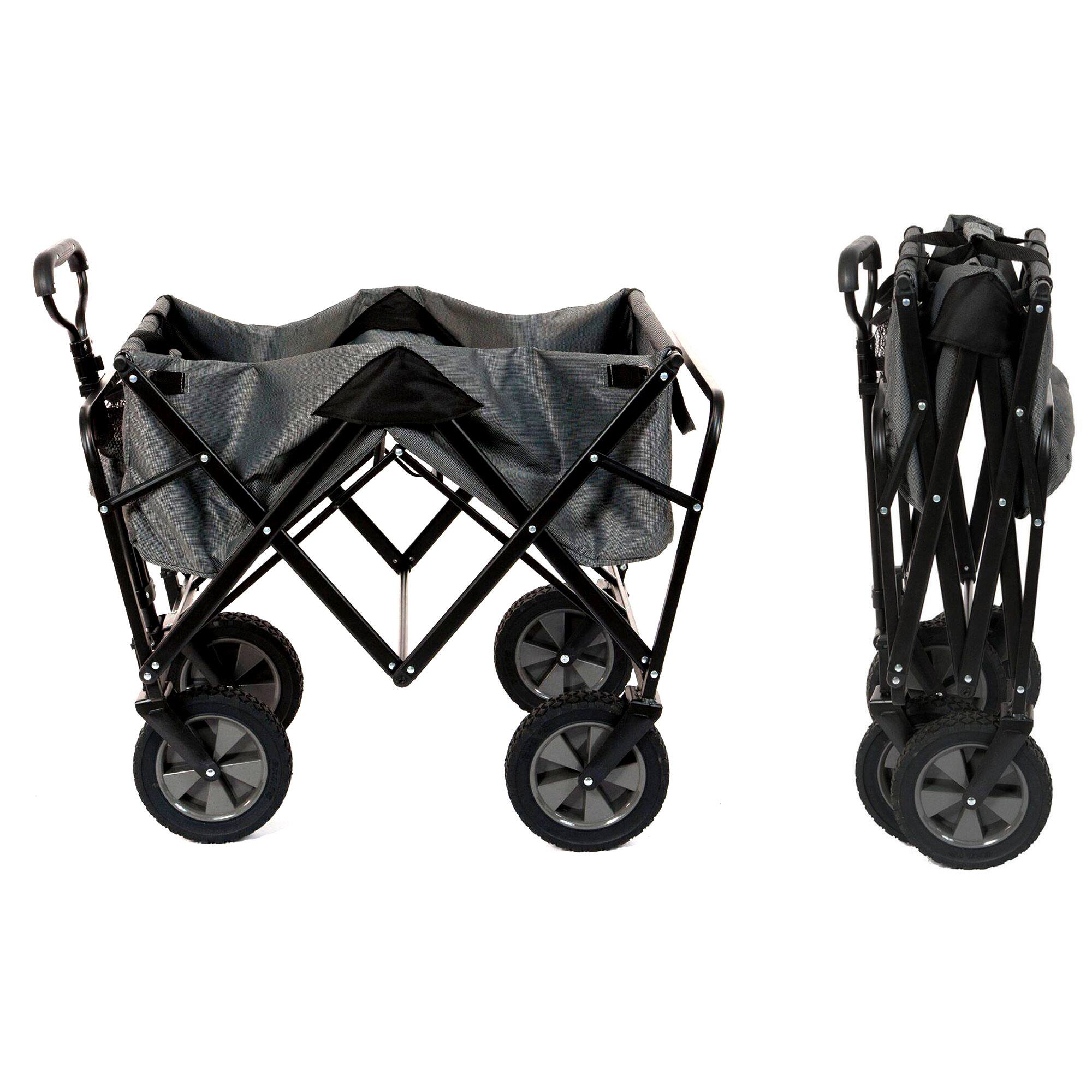 Alt View 2. Mac Sports - Mac Sports Outdoor Collapsible Utility Camping Cart, Gray, & Camping Chair, Gray - Grey.