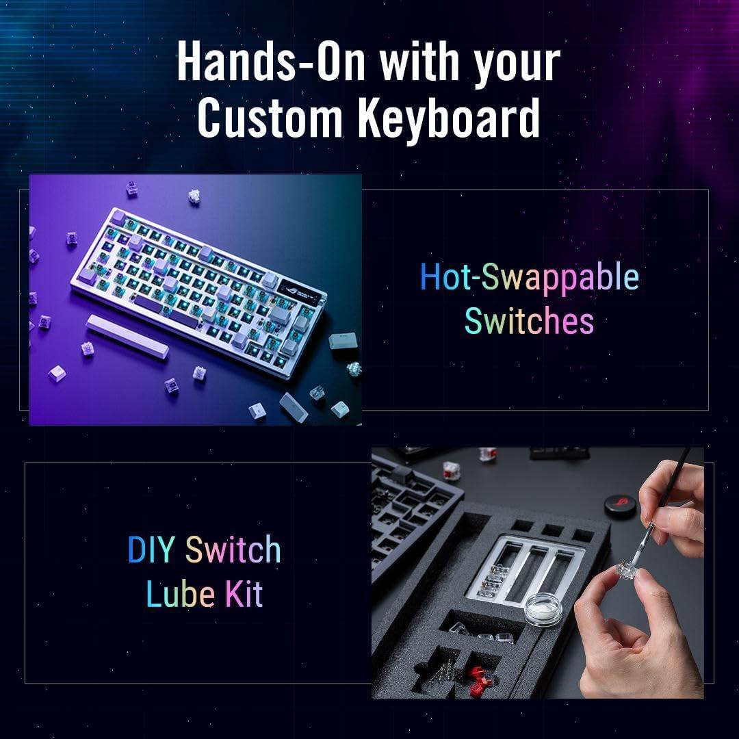 Hands-On with your Custom Keyboard

Hot-Swappable Switches

DIY Switch Lube Kit
