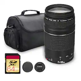 Canon - EF 75-300mm f/4-5.6 III Lens | Telephoto Zoom with Versatile Focal Range + More - Black