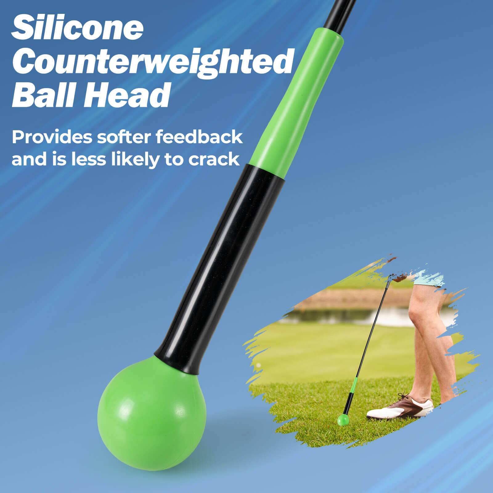 Silicone Counterweighted Ball Head  
Provides softer feedback and is less likely to crack