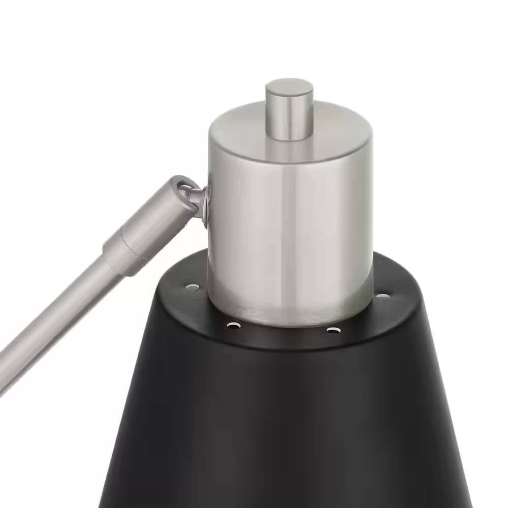 Alt View 1. Hivvago - Simple Modern Metal Desk Light Table Lamp with Black Shade and Adjustable Tilt - black.