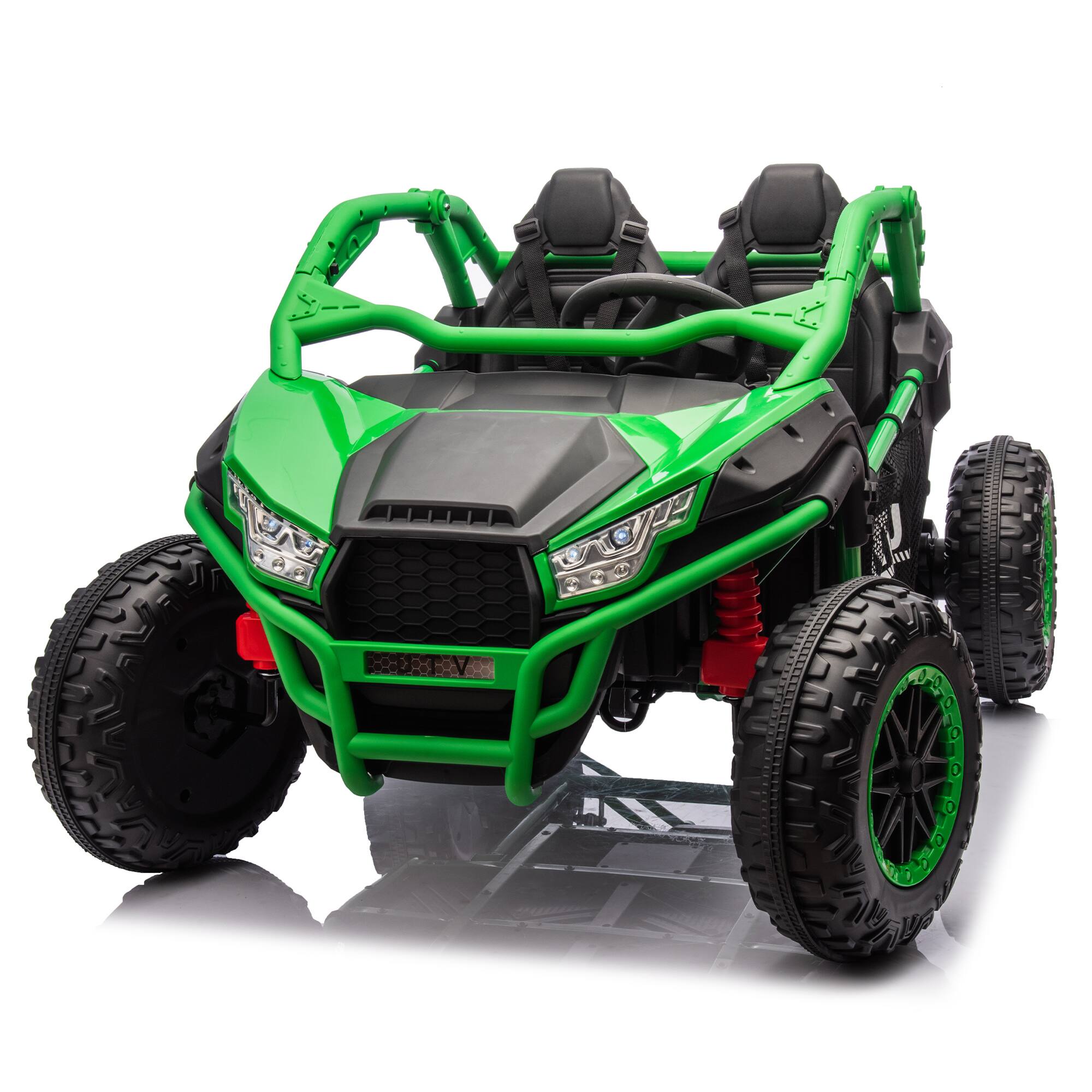 Alt View 5. ELEMENT ACE - Two-Seater Children's Ride-On UTV with Parental Remote Control and Four-Wheel Suspension System for Outdoor - Green.