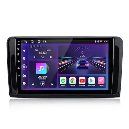 MI 18:25 FM MHz 87.50 K 0 km/h d+ d- UNKNOWN UNKNOWN M M Spotify Chrome YouTube Play Store Theme