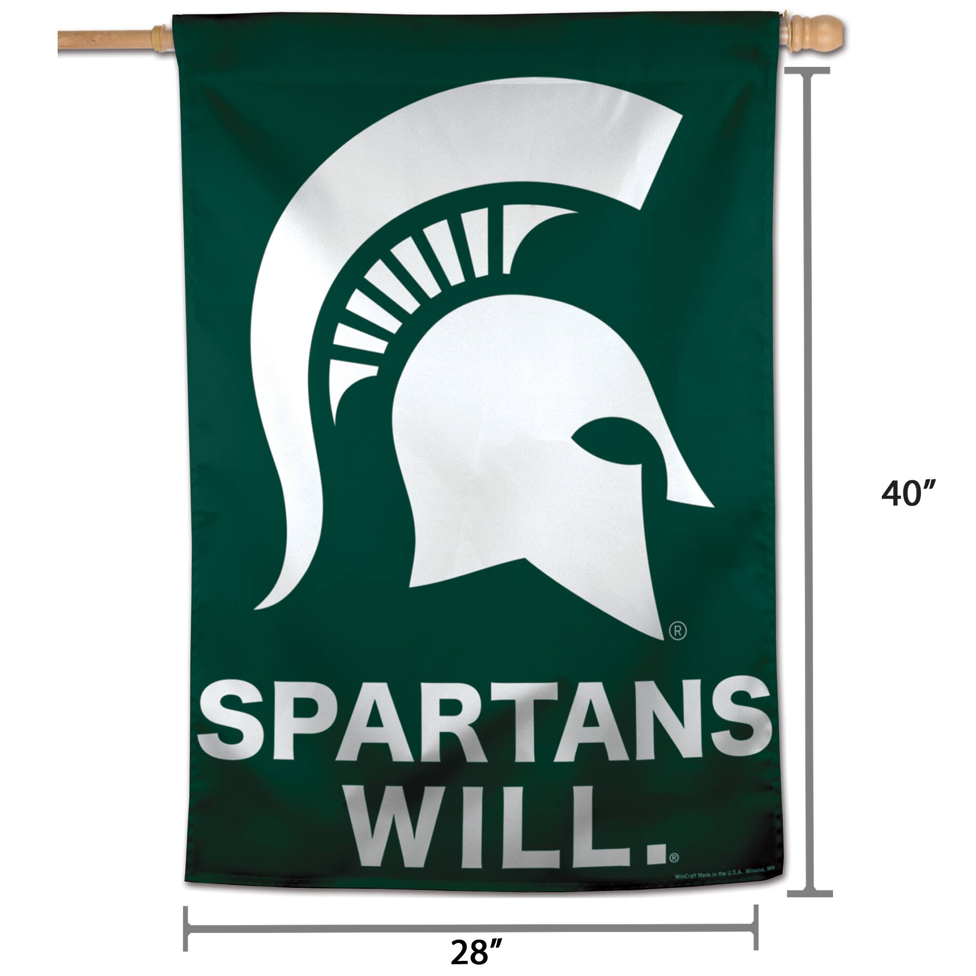 40"  
SPARTANS WILL.  
28"